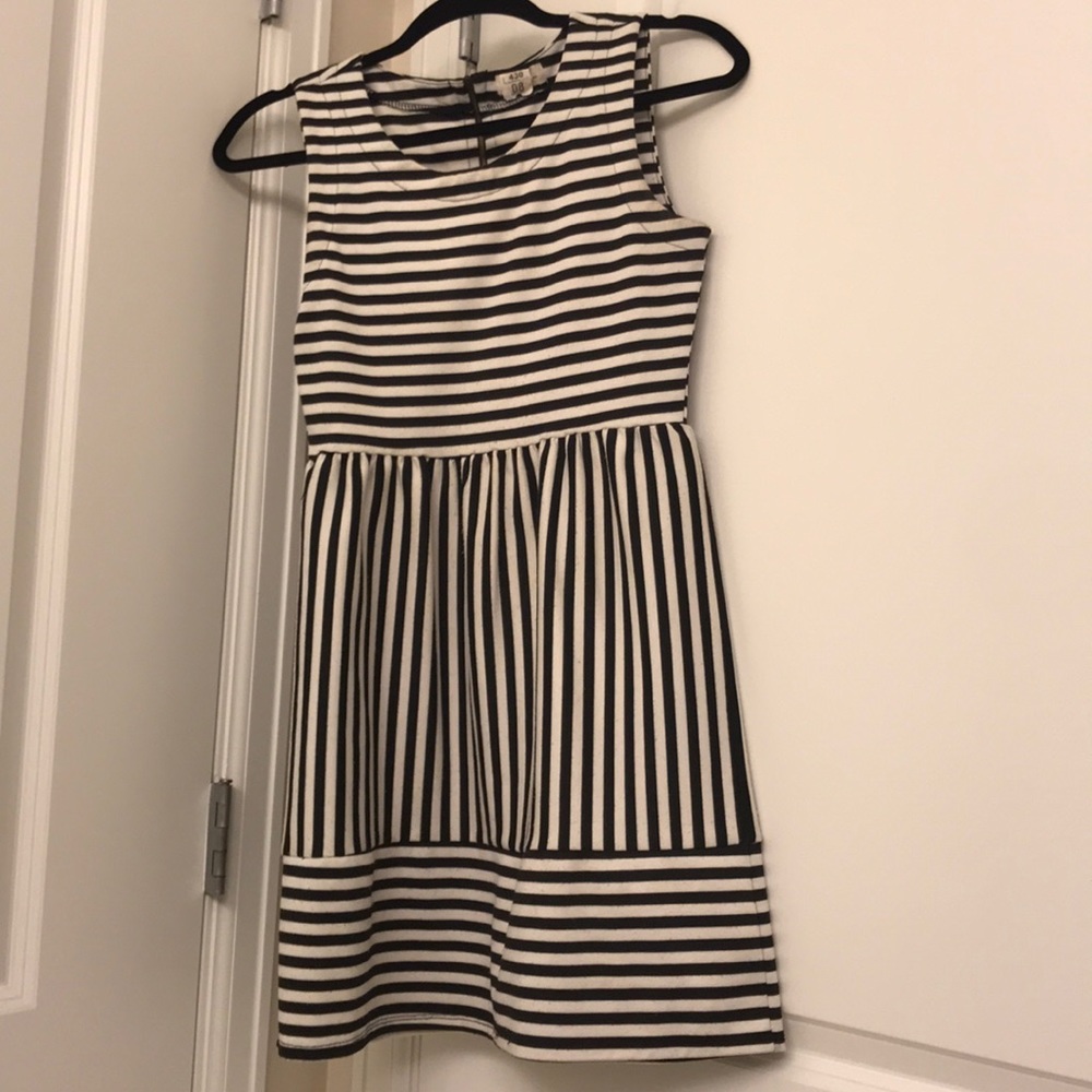 Black and White Striped Dress